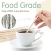 Coffee Stirrers, 10 PCS 5.5 Inches Disposable Coffee Stir Sticks, Premium Birch Wooden Stirrers for Coffee,