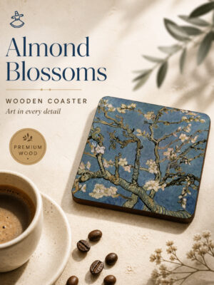 Almond Blossoms - Wooden Coaster